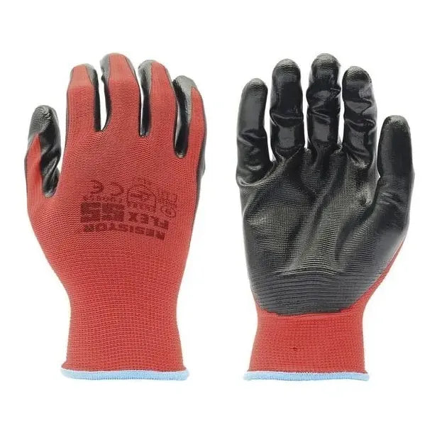Guantes Multiflex Palma Nitrilo Pack 12 Pares Rojo
