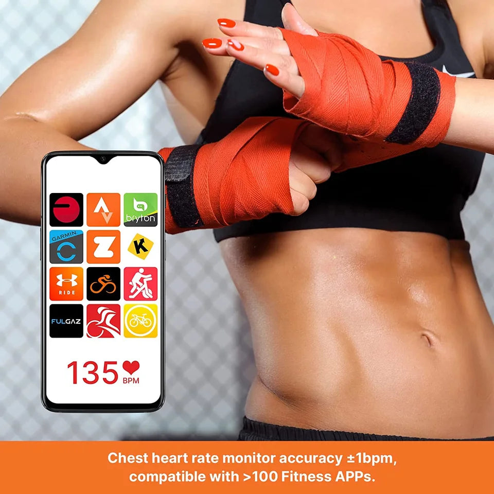 Pulsómetro De Pecho Bluetooth ANT+ Para Deporte y Fitness
