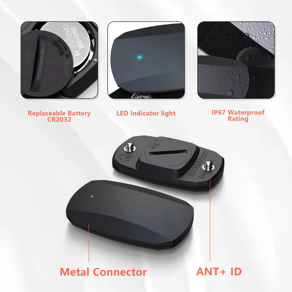 Pulsómetro De Pecho Bluetooth ANT+ Para Deporte y Fitness